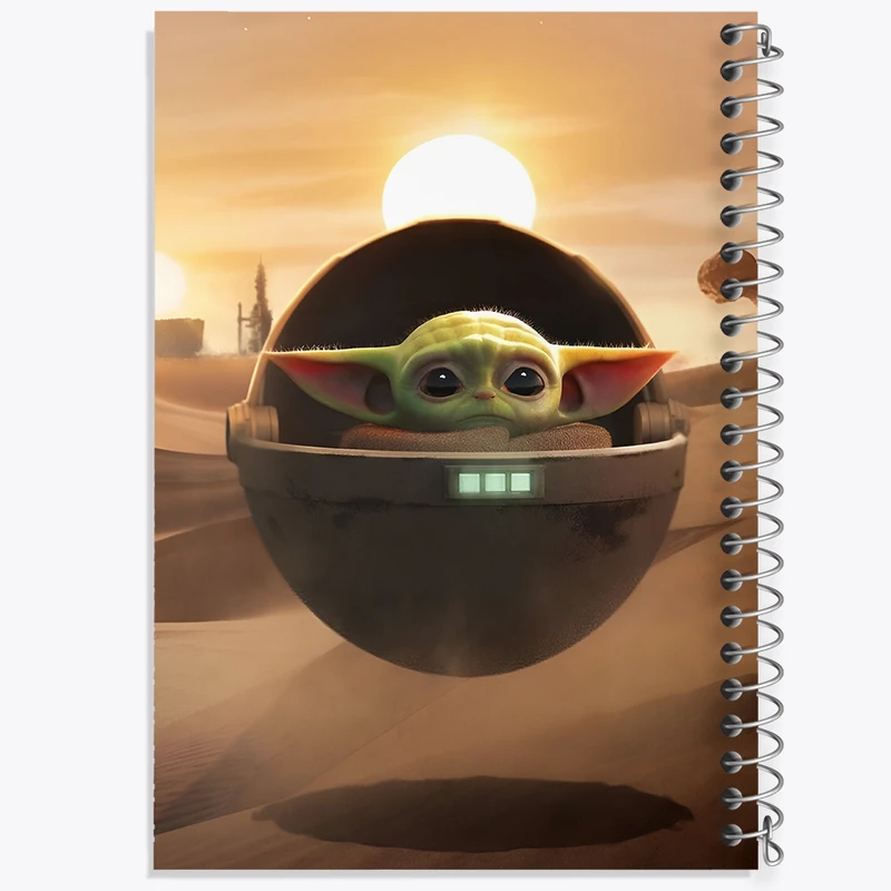 دفتر مشق 100 برگ خندالو طرح بیبی یودا کد F3375