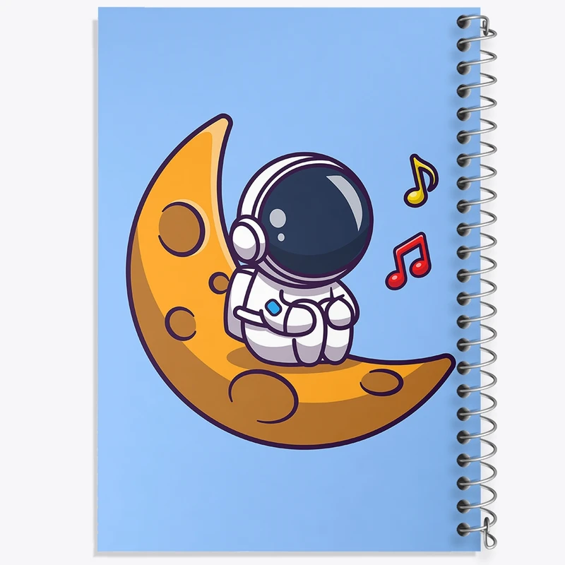 دفتر طراحی 50 برگ خندالو طرح فضانورد کد 25107