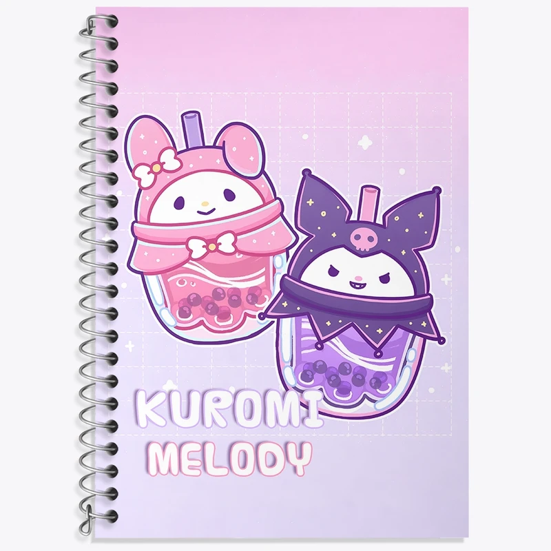 دفتر زبان 50 برگ خندالو مدل سه خط طرح کرومی و مای ملودی کد N9028