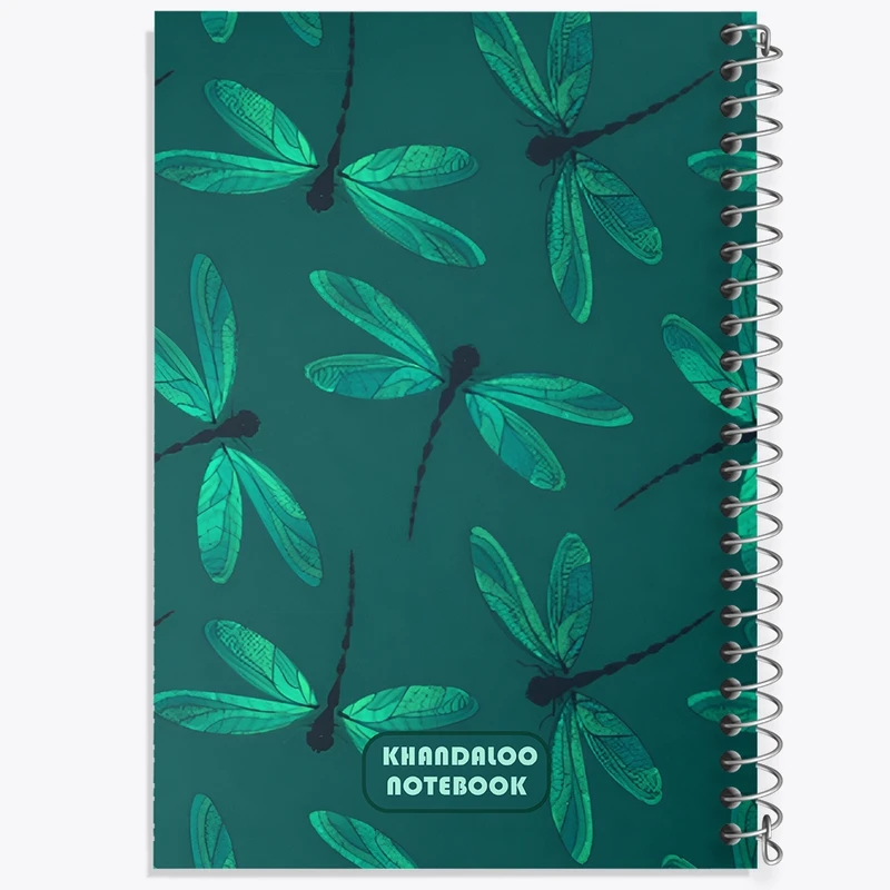 دفتر ژورنال نویسی 50 برگ خندالو مدل نقطه ای طرح پترن سنجاقک کد N6100