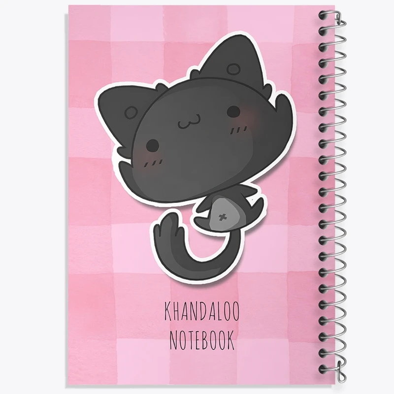 دفتر شطرنجی 50 برگ خندالو طرح گربه بامزه کد N8794