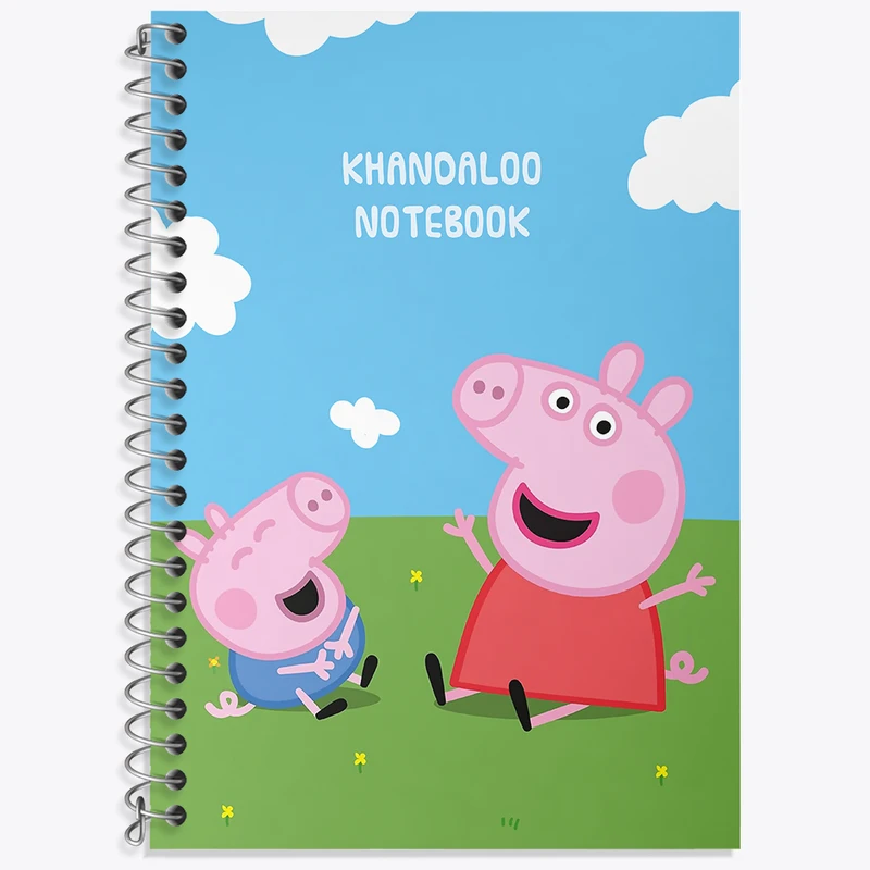 دفتر زبان دوخط 50 برگ خندالو طرح انیمیشن پپا پیگ (Peppa Pig) کد N9277