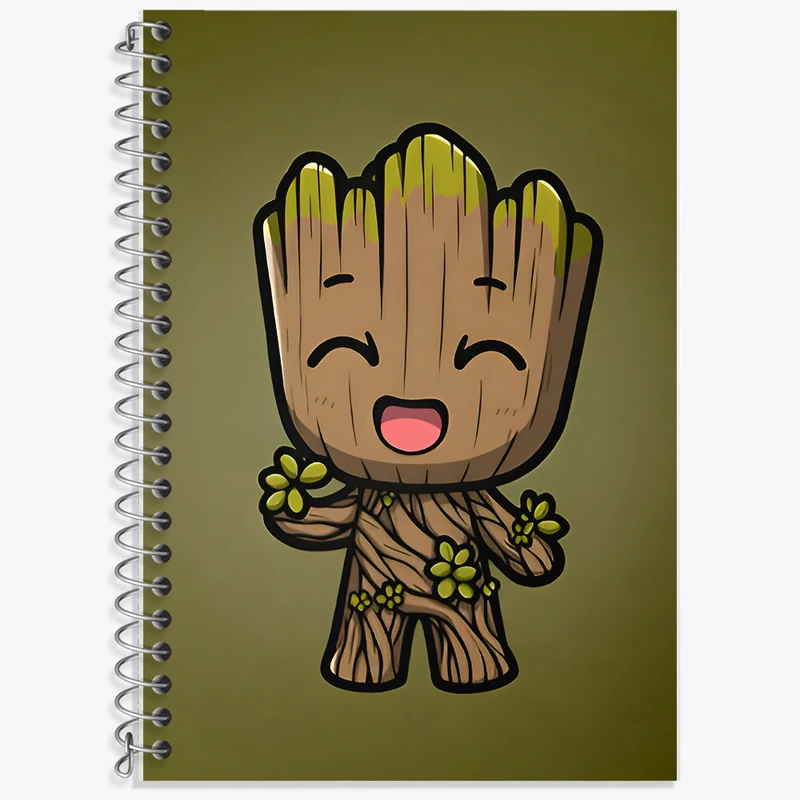 دفتر زبان 50 برگ خندالو مدل دو خط طرح گروت (Groot) کد F9416