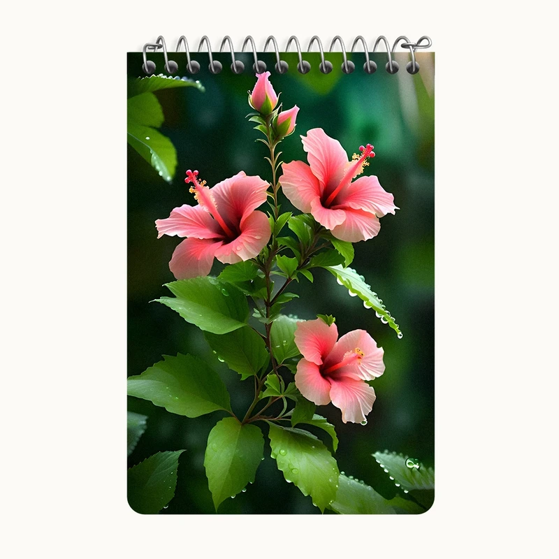 دفتر یادداشت 50 برگ خندالو طرح گل کد F7761