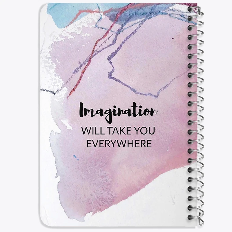 دفتر یادداشت 50 برگ خندالو طرح Imagination Will Take You Everywhere کد F11410