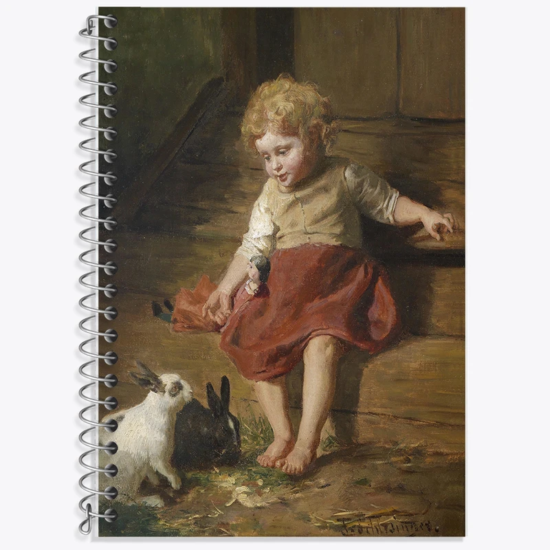 دفتر نت موسیقی 50 برگ خندالو طرح نقاشی مادر عروسک اثر فلیکس شلزینگر کد F12304