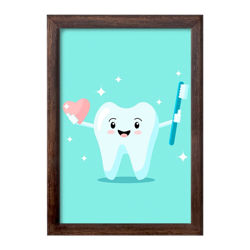 تابلو خندالو طرح دندان و دندان پزشکی کودکانه کد 36704