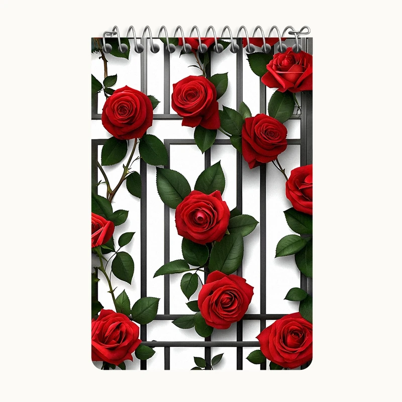 دفتر یادداشت 50 برگ خندالو طرح گل گلی کد F7088