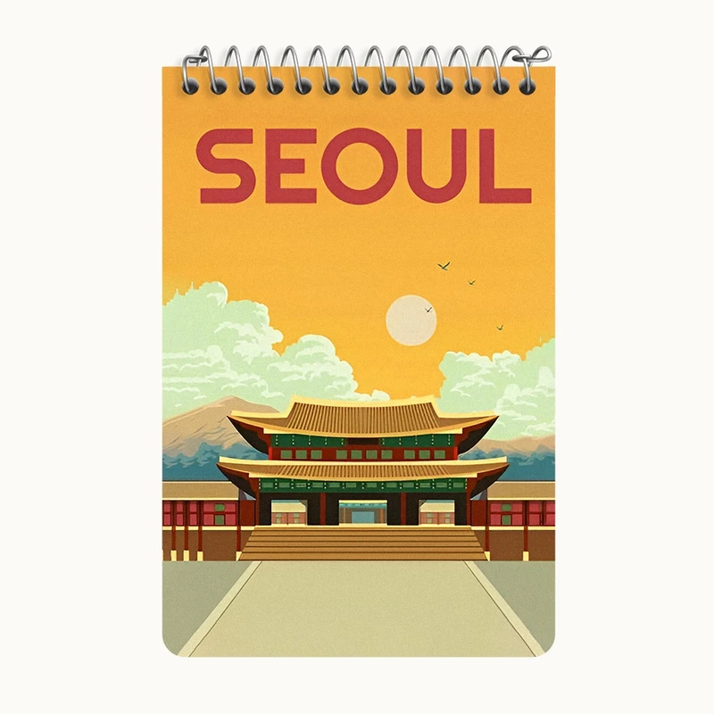 دفتر یادداشت 50 برگ خندالو طرح سئول (Seoul) کد F6325
