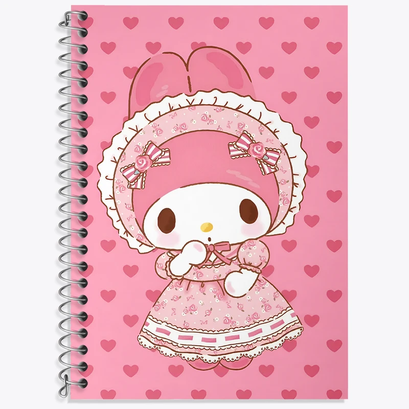 دفتر زبان 50 برگ خندالو مدل دو خط طرح مای ملودی (My Melody) کد N8967