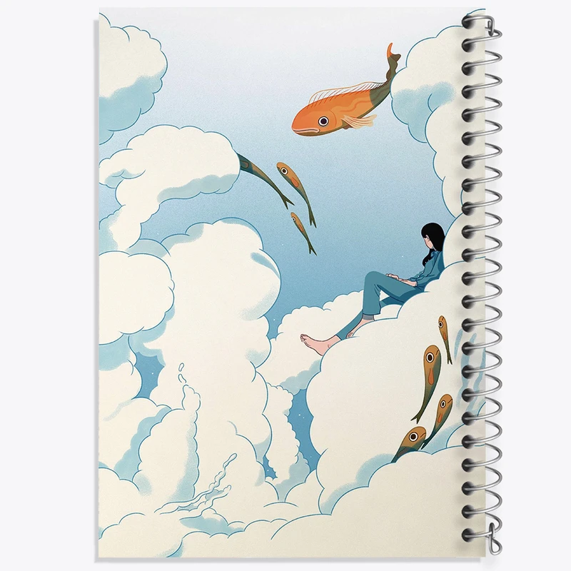 دفتر نقاشی 50 برگ خندالو طرح دخترانه فانتزی کد N8532