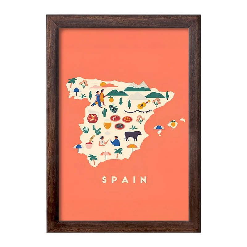 تابلو خندالو طرح اسپانیا (Spain) کد F14367