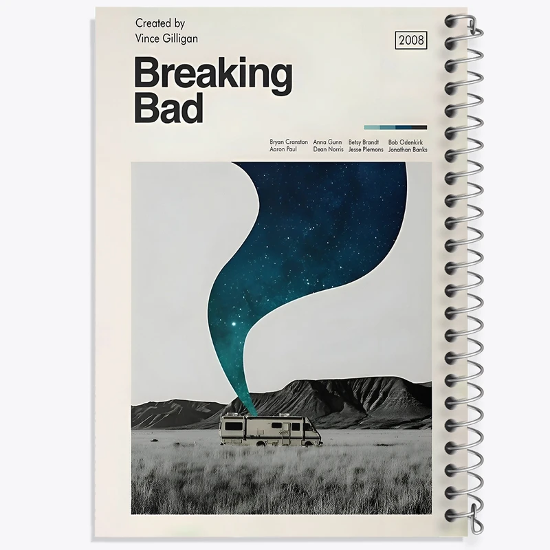 دفتر طراحی 50 برگ خندالو طرح بریکینگ بد (Breaking Bad) کد F13849