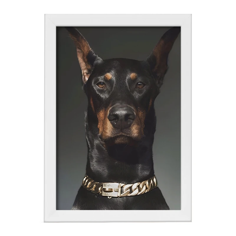 تابلو خندالو طرح سگ دوبرمن (Dobermann) کد F13638