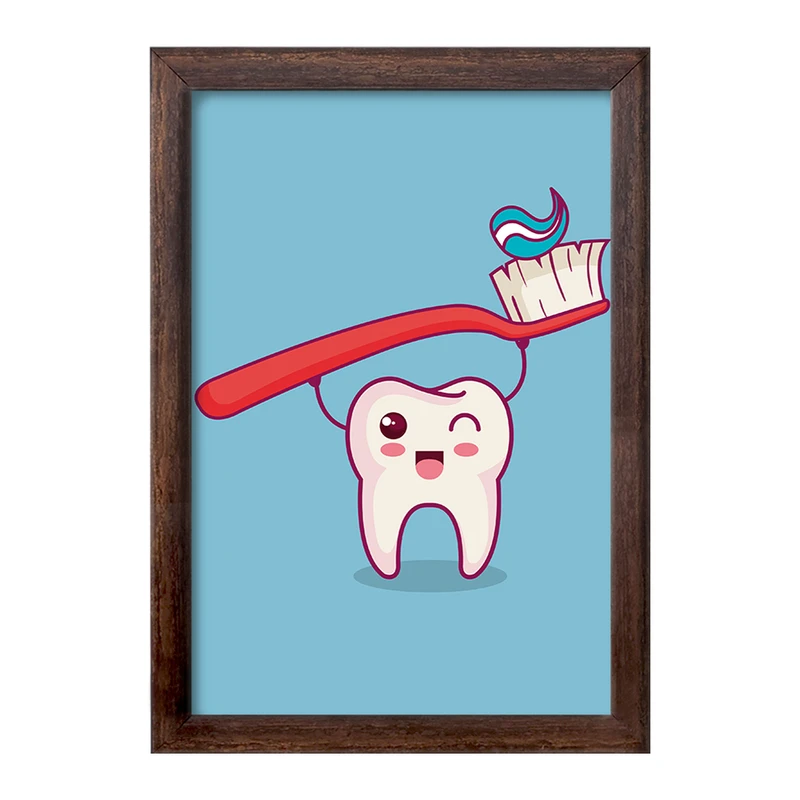 تابلو خندالو طرح دندان و دندان پزشکی کودکانه کد 36761