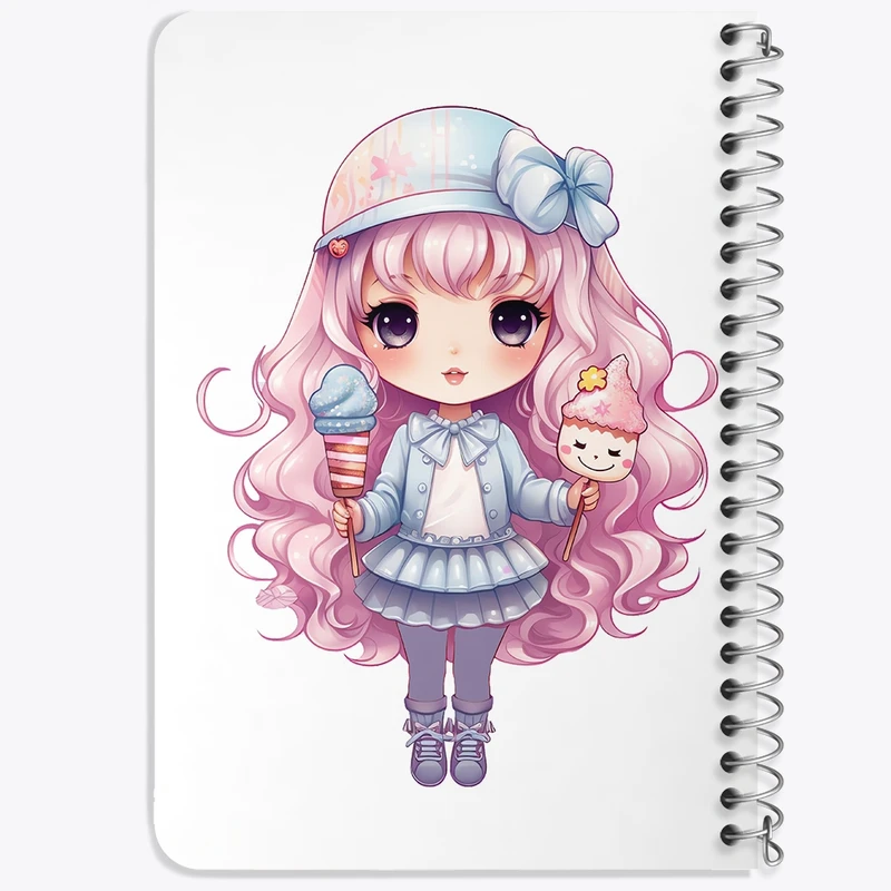 دفتر یادداشت 50 برگ خندالو طرح دخترانه (Girlish) کد 36895