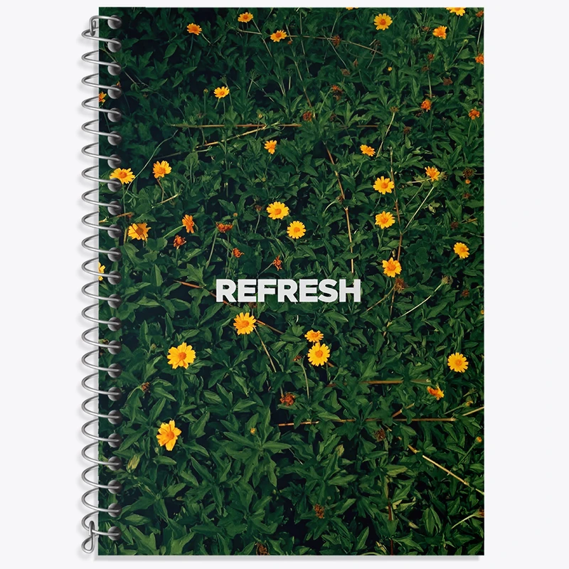 دفتر زبان 50 برگ خندالو مدل دو خط طرح Refresh کد N7334