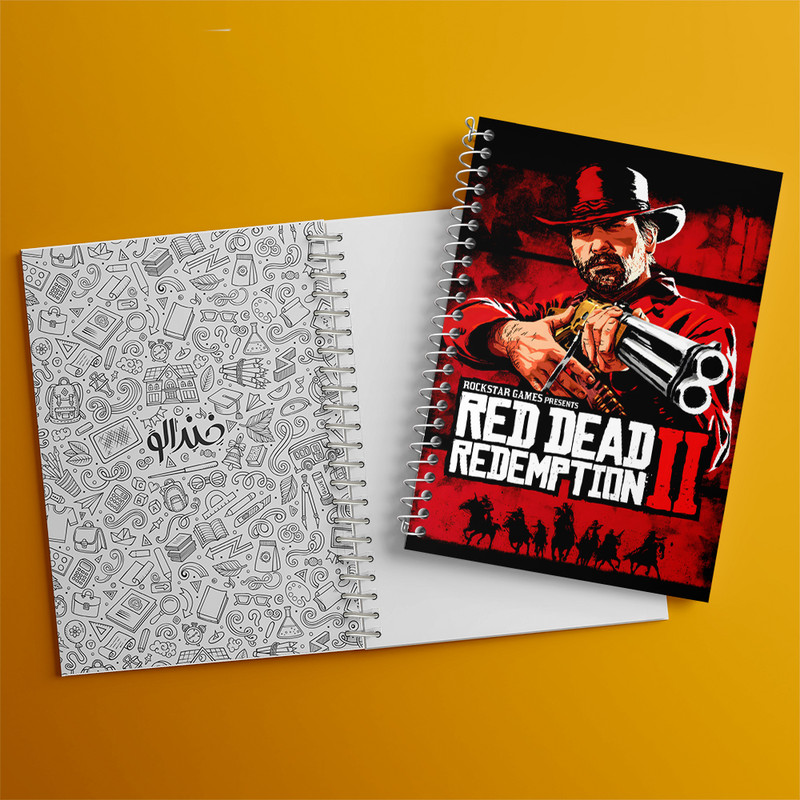 دفتر مشق 100 برگ خندالو طرح رد دد (Red Dead) کد N9357