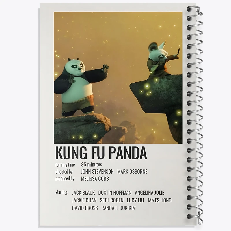 دفتر ژورنال نویسی 50 برگ خندالو مدل نقطه ای طرح پاندا کونگ فو کار کد F13232