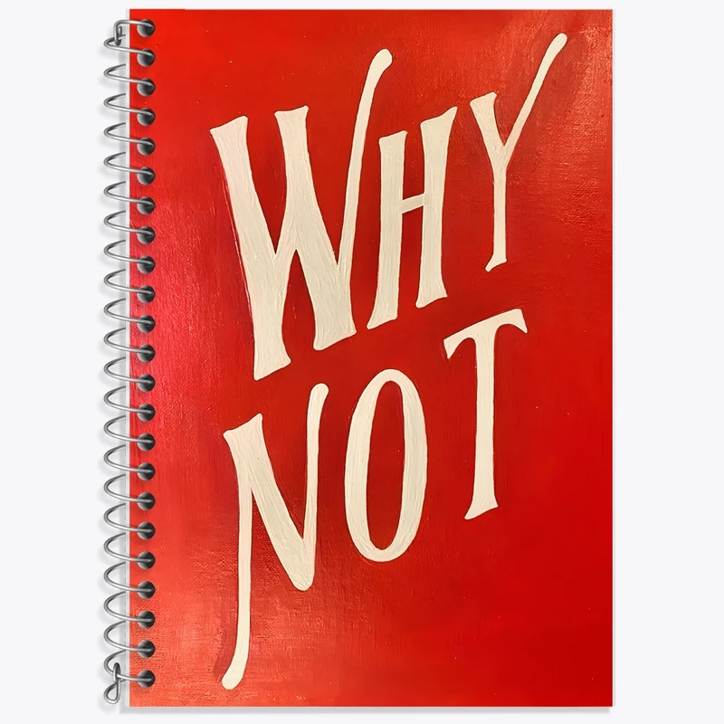 دفتر زبان 50 برگ خندالو مدل سه خط طرح Why Not کد F10565