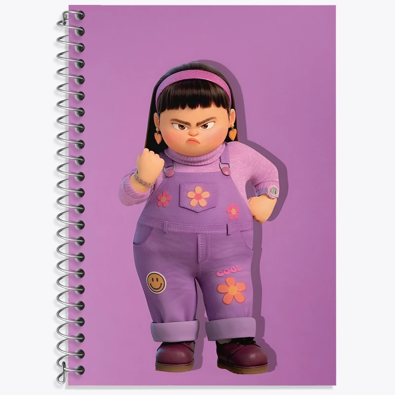 دفتر زبان 50 برگ خندالو مدل سه خط طرح دخترانه کیوت کد N7451