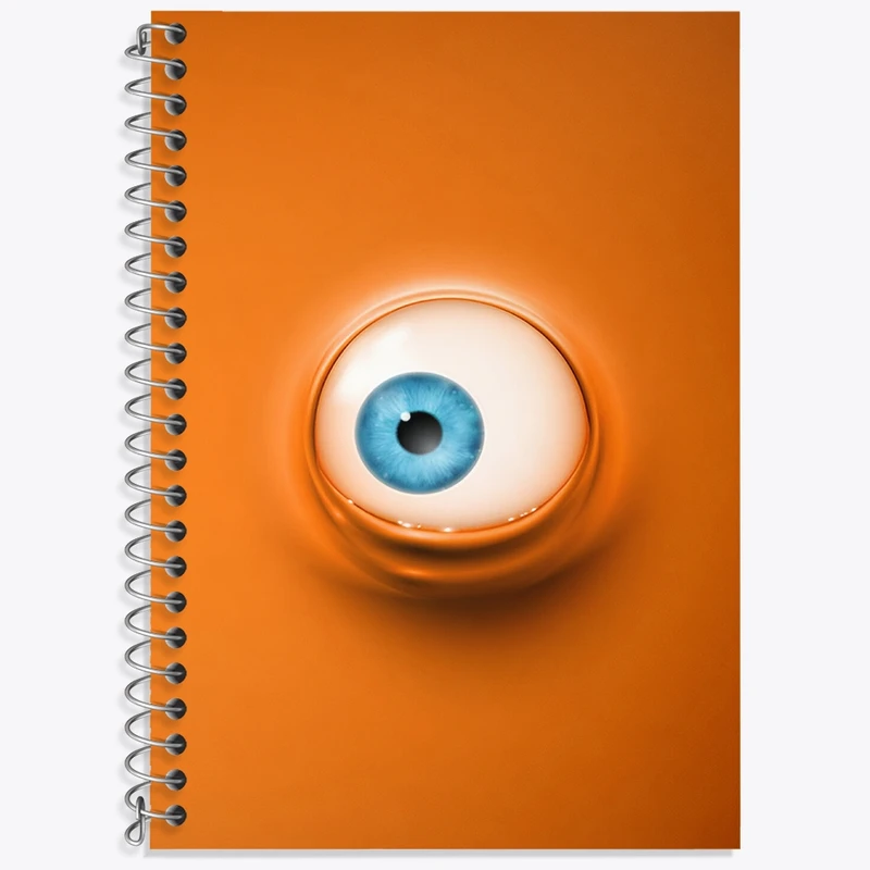 دفتر زبان 50 برگ خندالو مدل سه خط طرح ایموجی تک چشم کد F3311