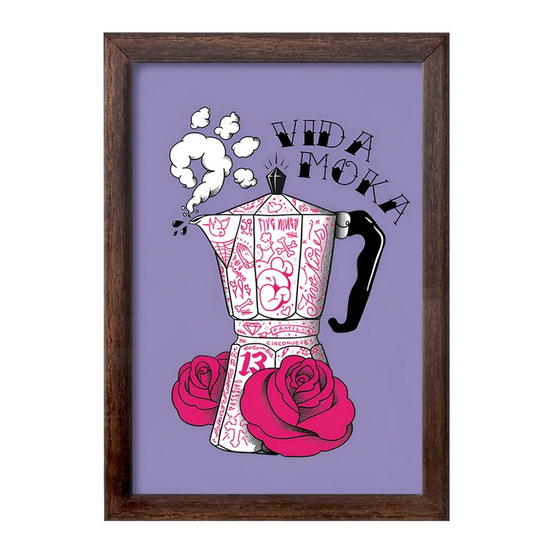 تابلو خندالو طرح موکاپات قهوه کد F11047