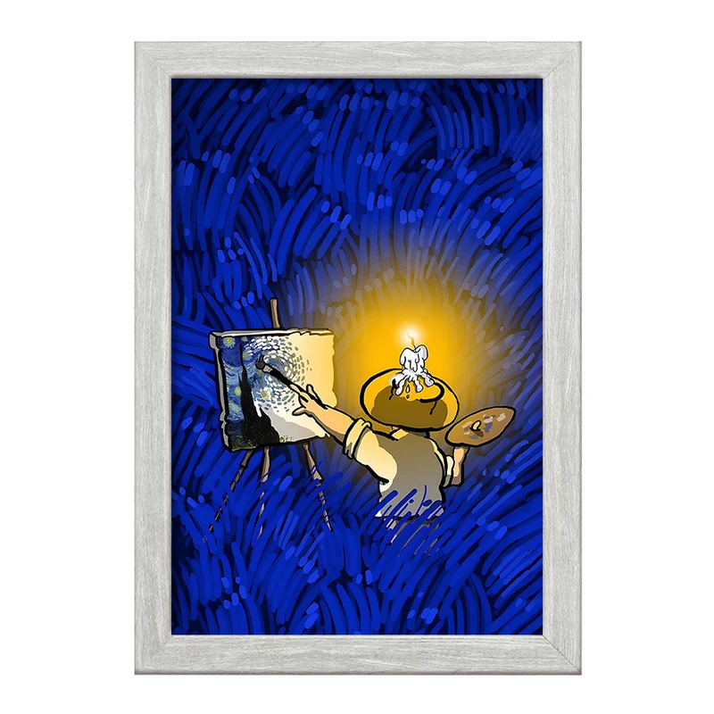 تابلو خندالو طرح ونسان ونگوگ کد F5085