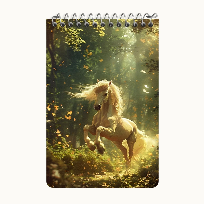 دفتر یادداشت 50 برگ خندالو طرح اسب سفید کد F5893