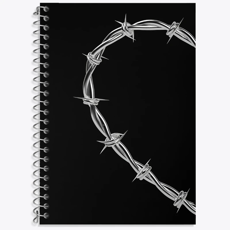 دفتر زبان 50 برگ خندالو مدل سه خط طرح قلب کد F3870