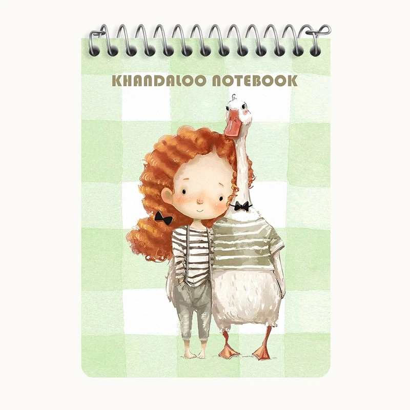 دفتر یادداشت 50 برگ خندالو طرح دختر و اردک بامزه کد N6163