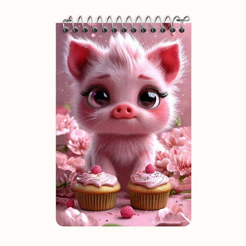 دفتر یادداشت 50 برگ خندالو طرح خوک بامزه کد F8138