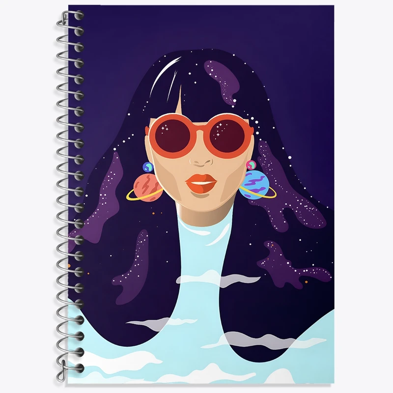 دفتر زبان 50 برگ خندالو مدل سه خط طرح دخترانه کد F3716