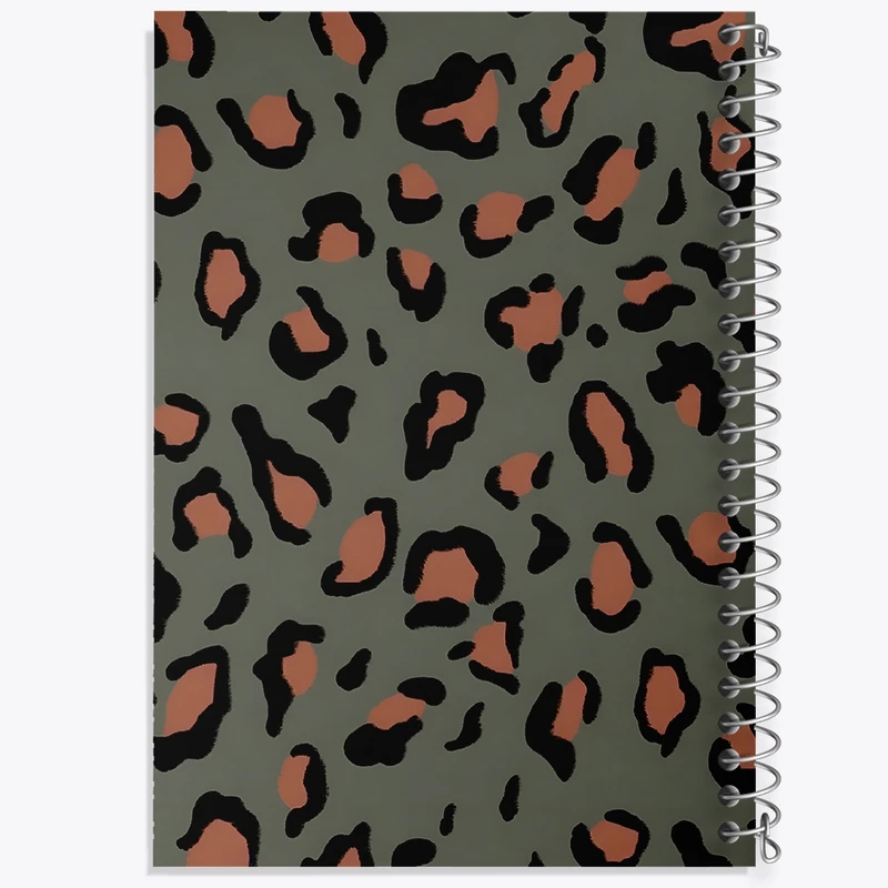 دفتر طراحی 50 برگ خندالو طرح پترن پلنگی کد N2622