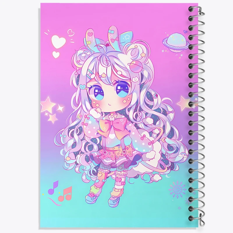 دفتر طراحی 50 برگ خندالو طرح دخترانه کیوت کد N8215