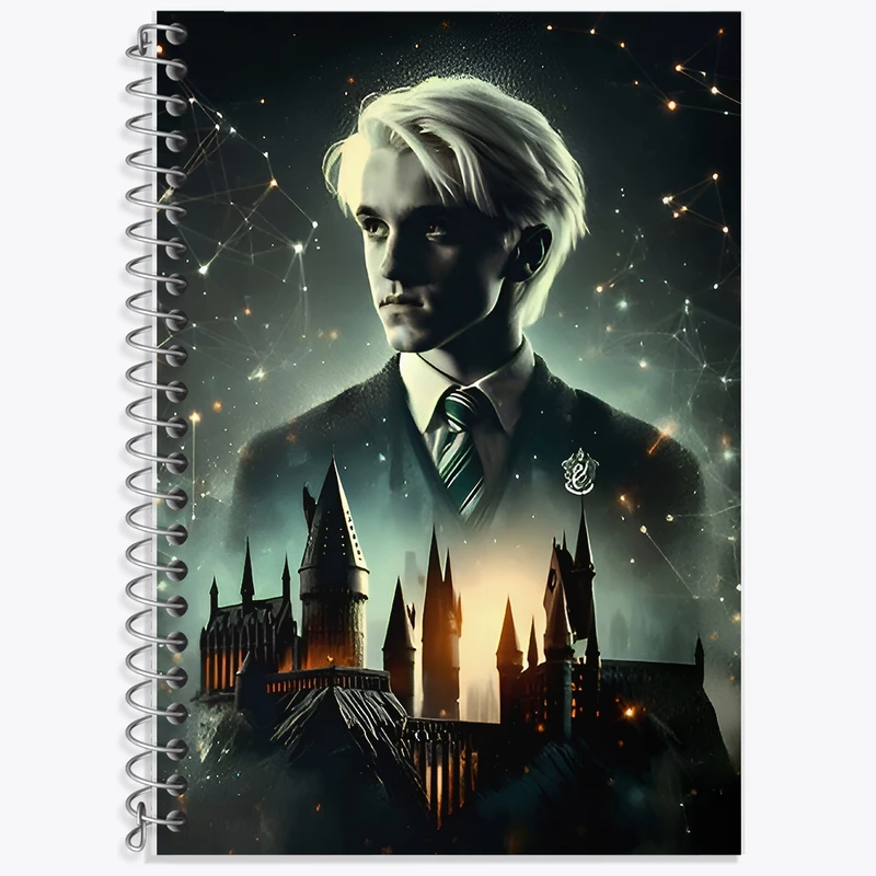 دفتر زبان 50 برگ خندالو مدل سه خط طرح مالفوی هری پاتر (Harry Potter) کد F9992