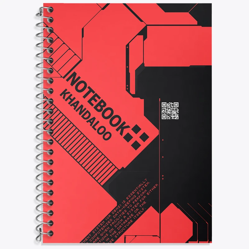 دفتر زبان 50 برگ خندالو مدل دو خط طرح مدرن کد N7572