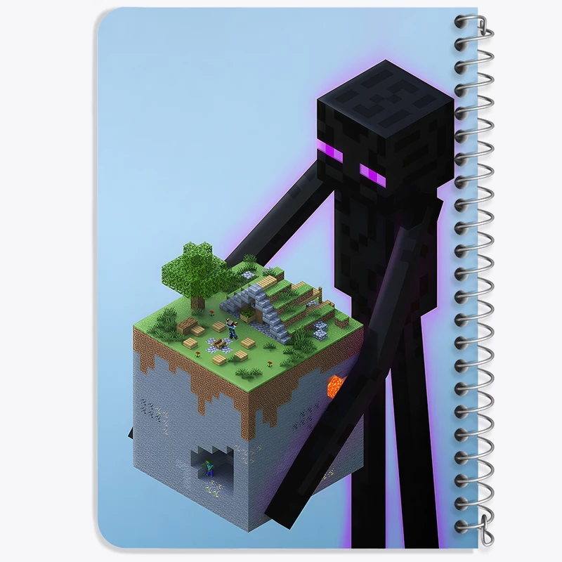 دفتر یادداشت 50 برگ خندالو طرح ماینکرافت (Minecraft) کد F14067