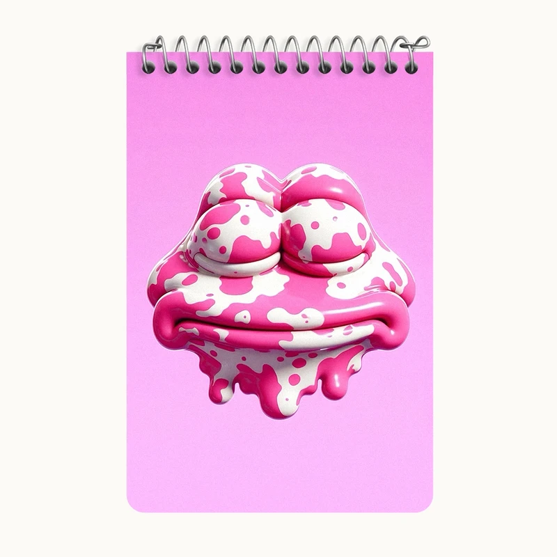 دفتر یادداشت 50 برگ خندالو طرح وزغ کد F10057