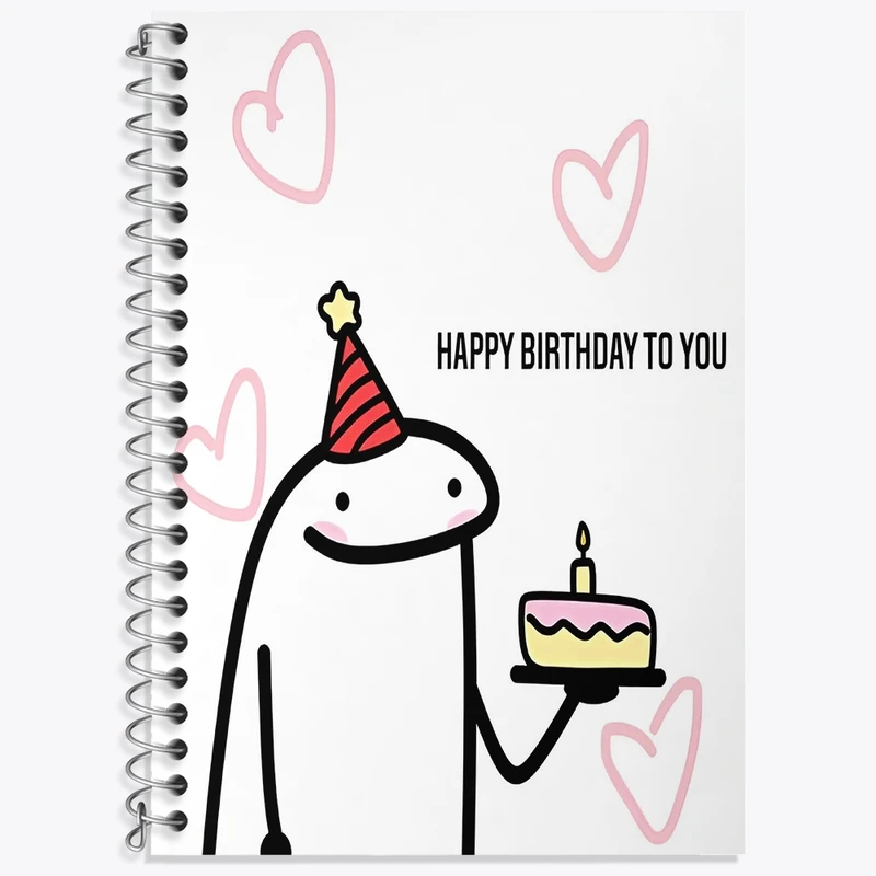 دفتر لغت 50 برگ خندالو طرح تولدت مبارک کد F3140