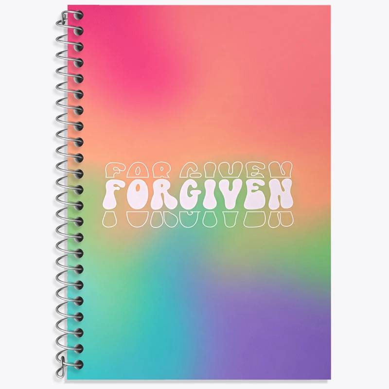 دفتر زبان 50 برگ خندالو مدل دو خط طرح Forgiven کد F4943