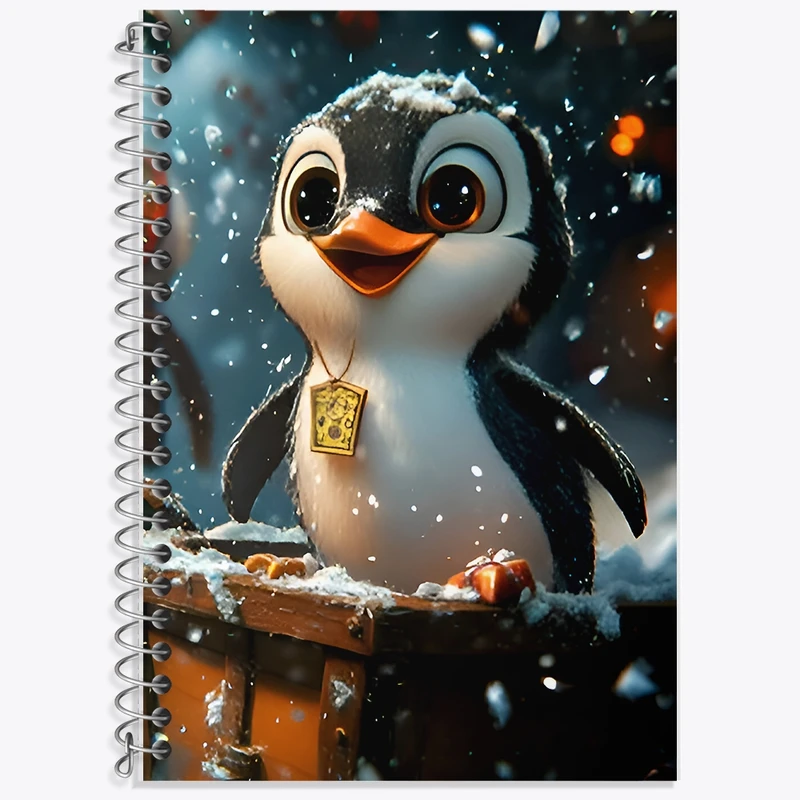 دفتر لغت 50 برگ خندالو طرح پنگوئن کد F9611