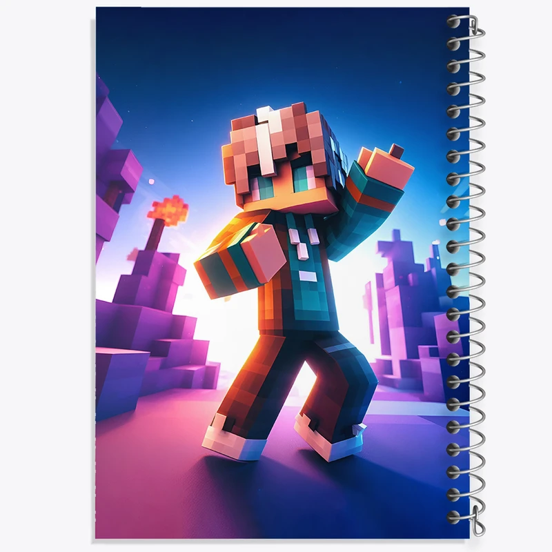 دفتر مشق 100 برگ خندالو طرح ماینکرافت (Minecraft) کد F3535