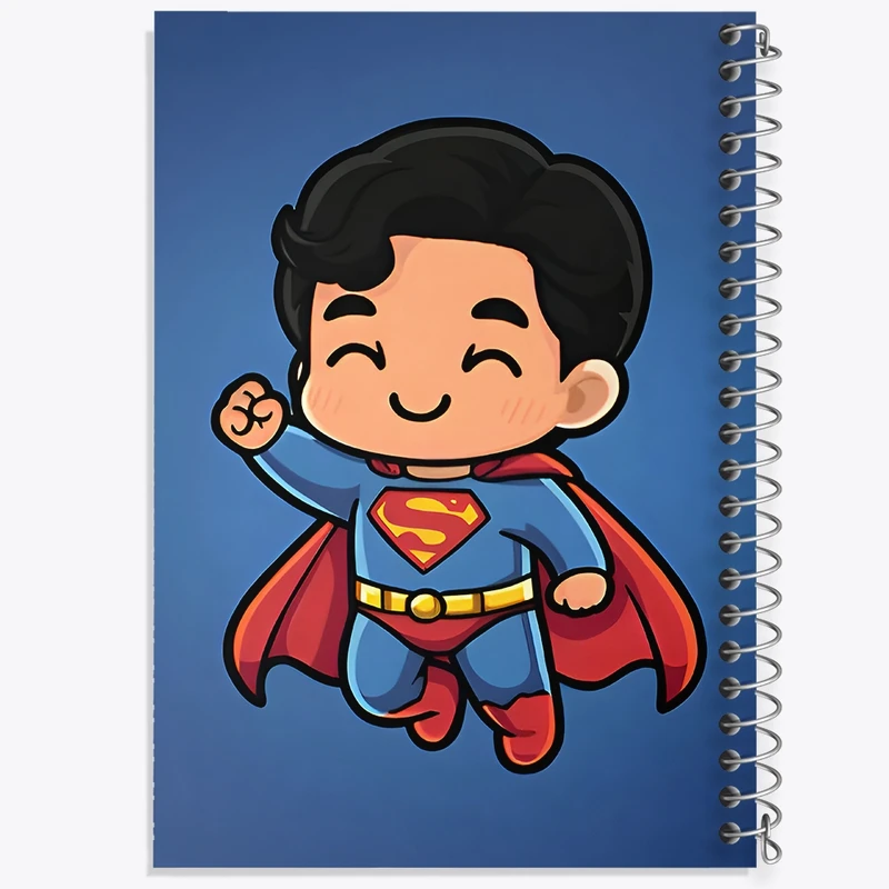 دفتر ژورنال نویسی 50 برگ خندالو مدل نقطه ای طرح سوپر من کد F9407