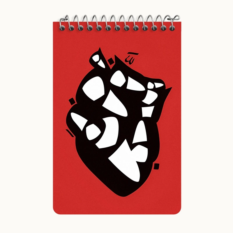 دفتر یادداشت 50 برگ خندالو طرح تایپوگرافی کد F10797