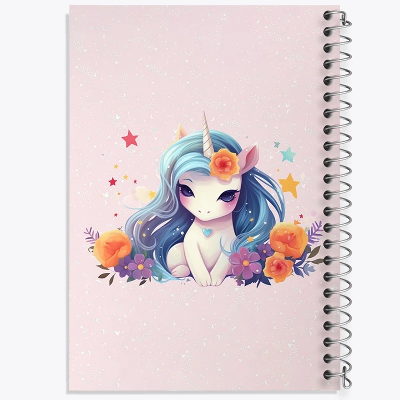 دفتر طراحی 50 برگ خندالو طرح اسب تک شاخ کد F2563