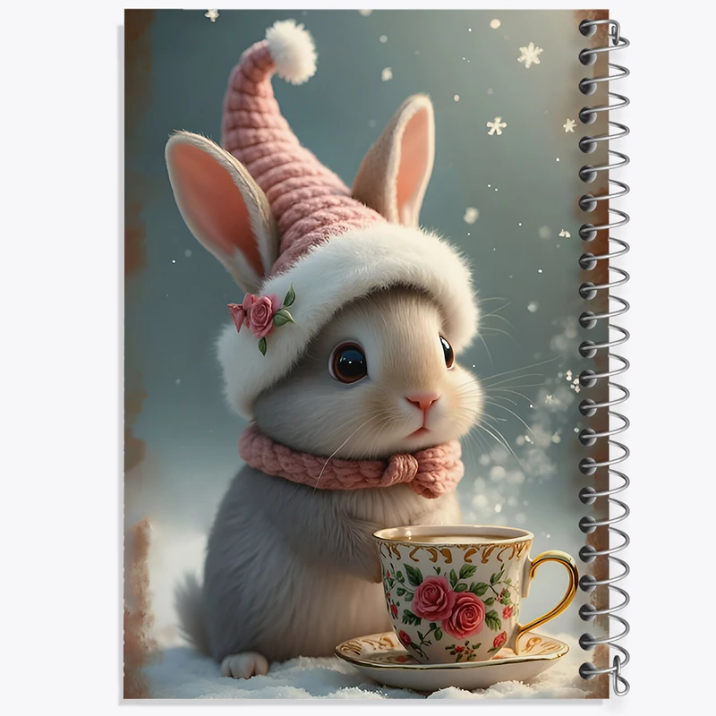 دفتر مشق 100 برگ خندالو طرح خرگوش بامزه کد F9488