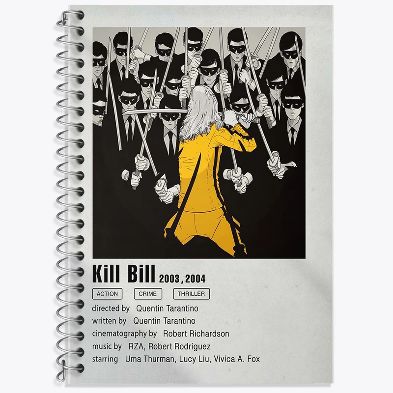 دفتر زبان 50 برگ خندالو مدل دو خط طرح بیل را بکش (Kill Bill) کد F11919