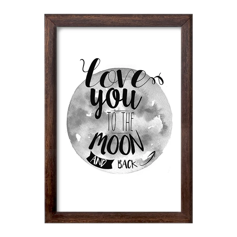 تابلو خندالو طرح Love You To The Moon کد F11537