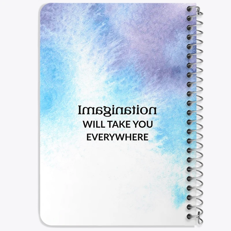 دفتر یادداشت 50 برگ خندالو طرح Imagination Will Take You Everywhere کد F11414